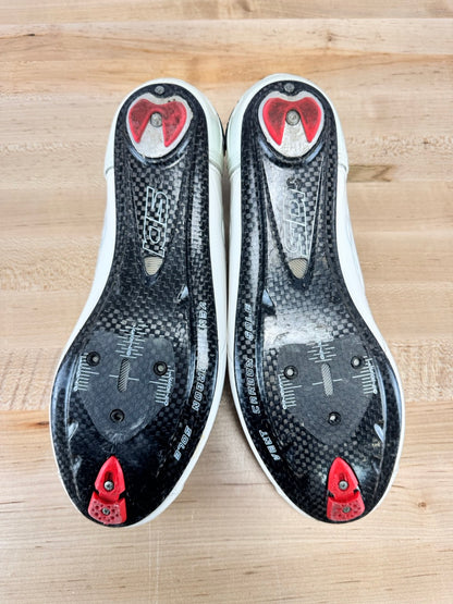 Light Use! Sidi Shot 3-Bolt EU 45 1/2 Carbon Road Cycling Shoes 604 g