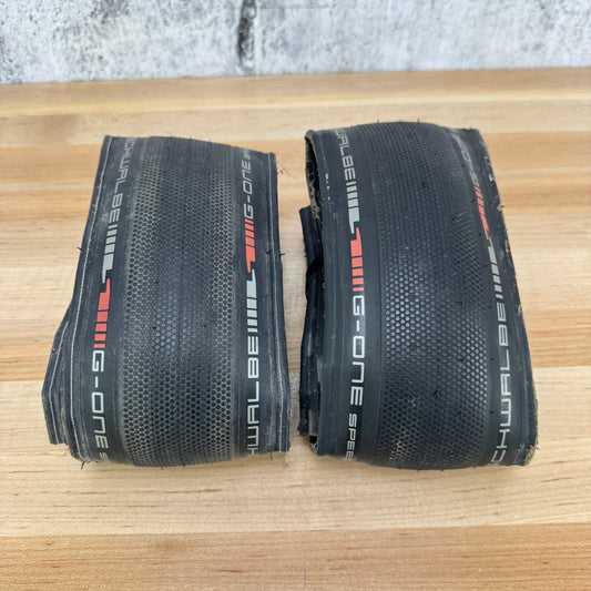 Low Mile! Schwalbe G-One Speed TLE 700c x 40mm Tubeless Gravel Pair Tires 986g