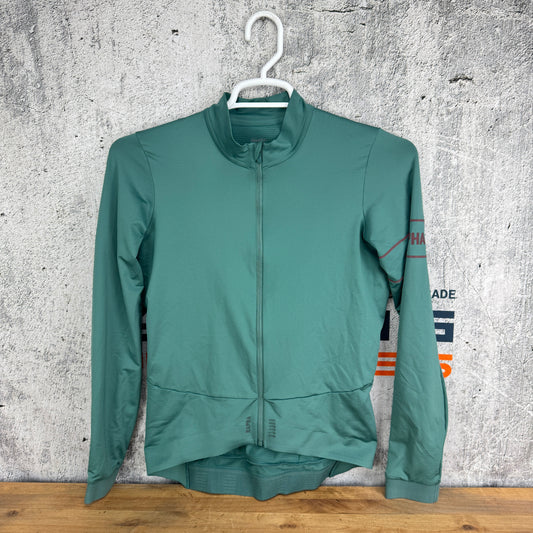 Light Use! Rapha Pro Team Long Sleeve Men's Large Green Cycling Jersey