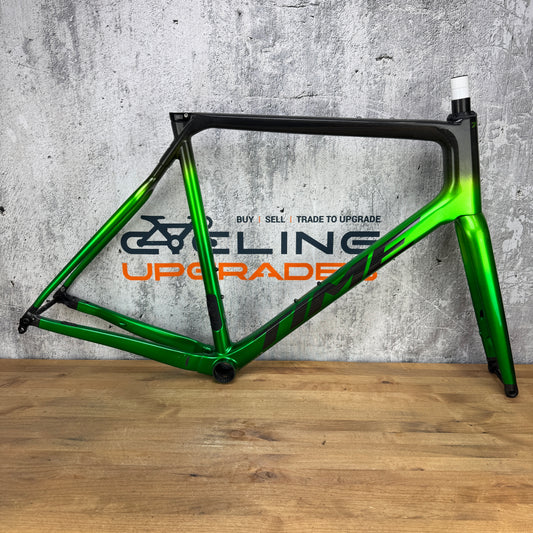 2023 Time ADHX 45 XL Carbon Gravel Disc Frameset 700c Vertical Green 1987g