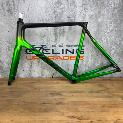2023 Time ADHX 45 XL Carbon Gravel Disc Frameset 700c Vertical Green 1987g