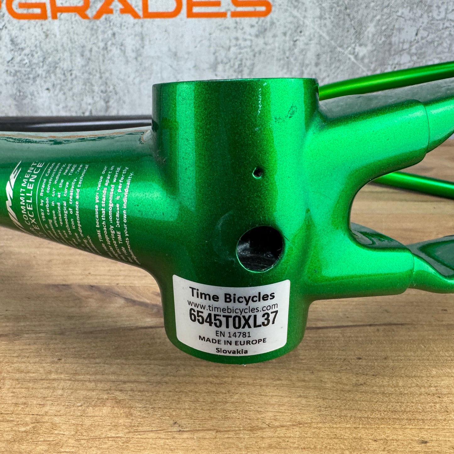 2023 Time ADHX 45 XL Carbon Gravel Disc Frameset 700c Vertical Green 1987g