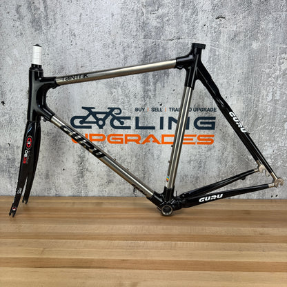 Guru Tantrik Carbon Titanium 58cm Rim Brake Frameset 700c Easton EC90 Fork