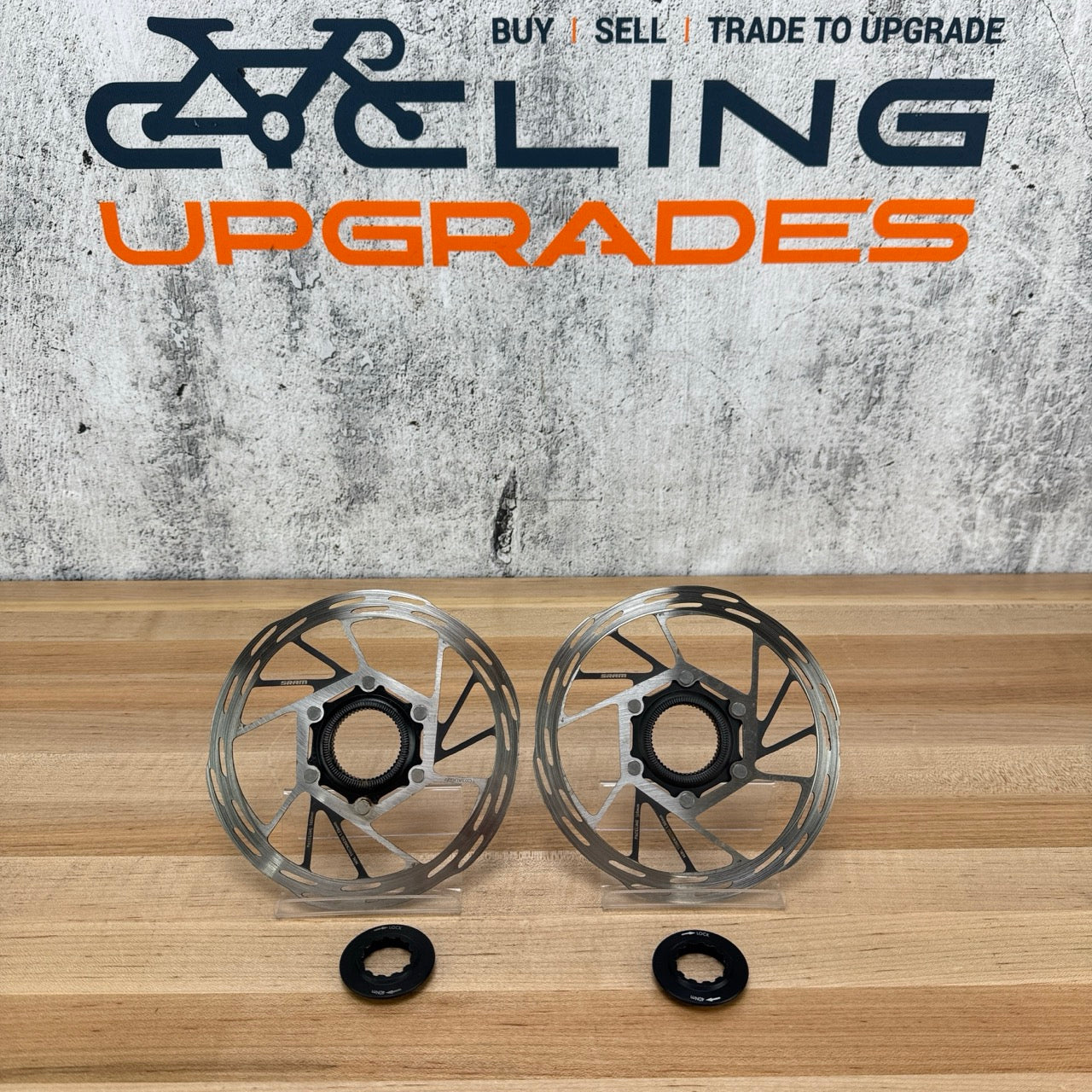 SRAM Paceline 160mm Centerlock Disc Brake Rotors Set w/ Lockrings 330g