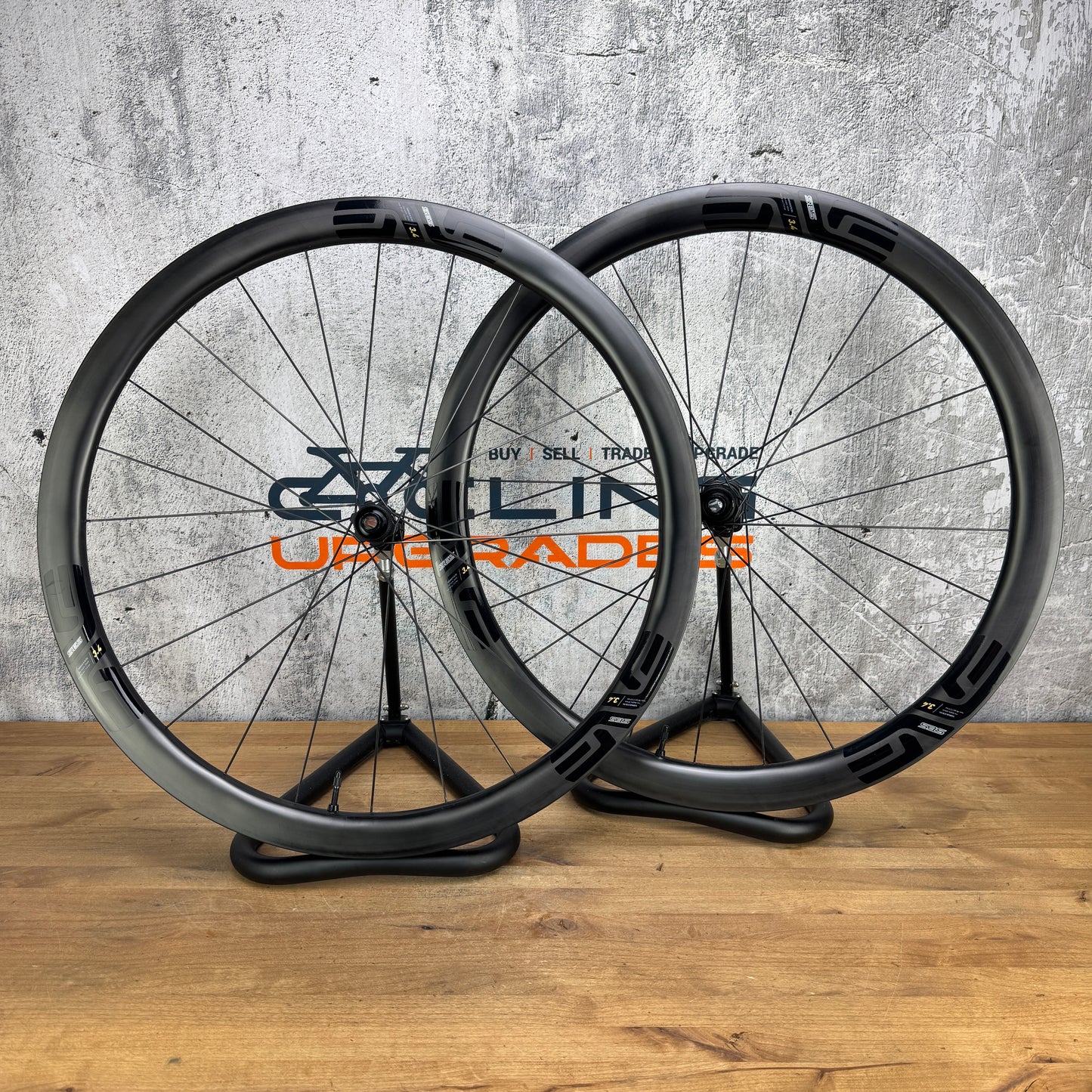 Low Mile! Enve SES 3.4 Innerdrive Carbon Tubeless Hookless Disc Wheelset 700c 1427g
