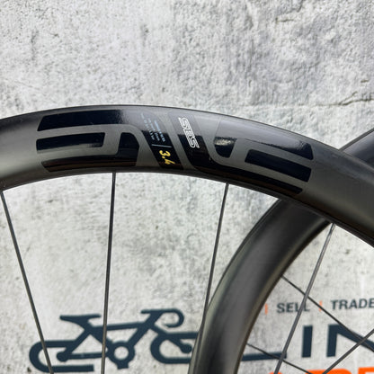 Low Mile! Enve SES 3.4 Innerdrive Carbon Tubeless Hookless Disc Wheelset 700c 1427g