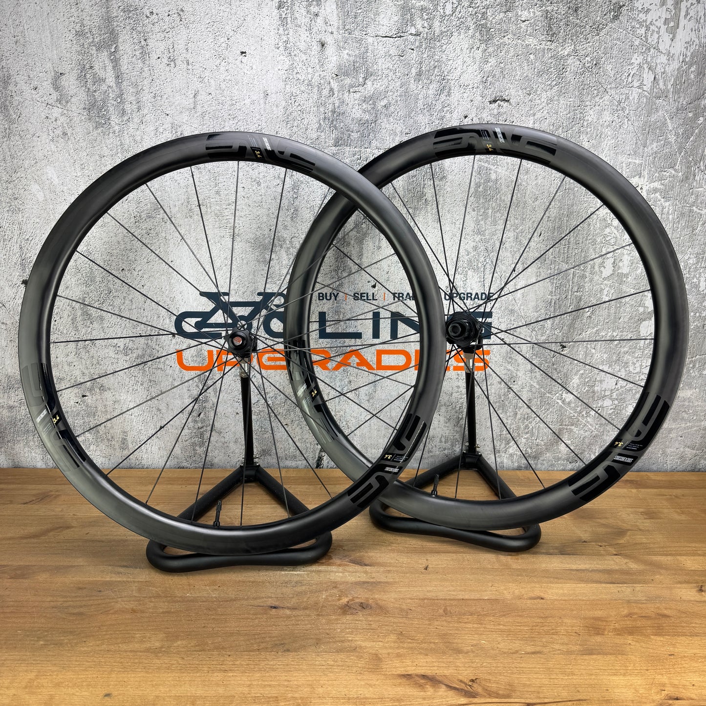 Low Mile! Enve SES 3.4 Innerdrive Carbon Tubeless Hookless Disc Wheelset 700c 1427g