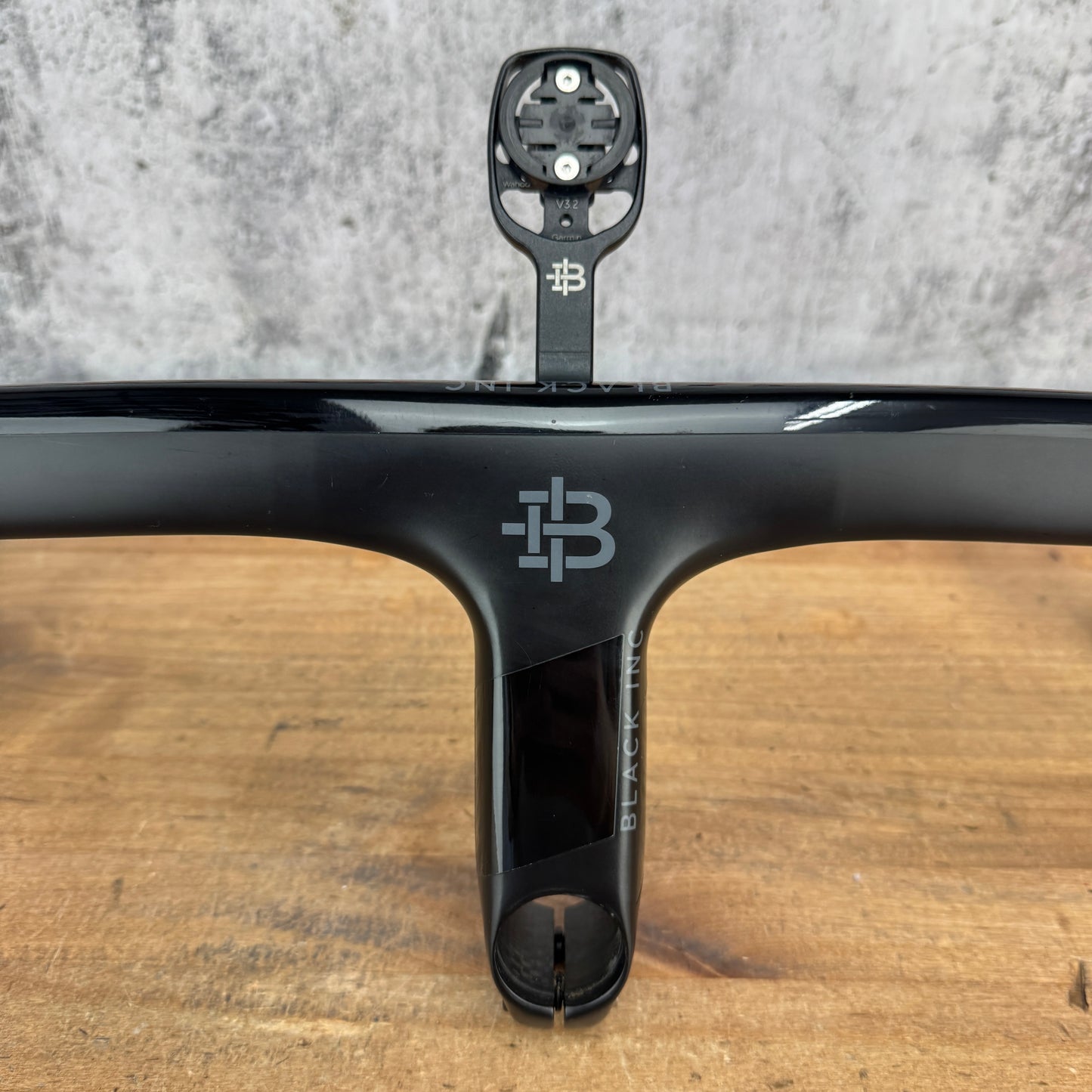 Black Inc Integrated 42cm x 110mm -6 Degree Carbon Handlebar w/ Computer Mount