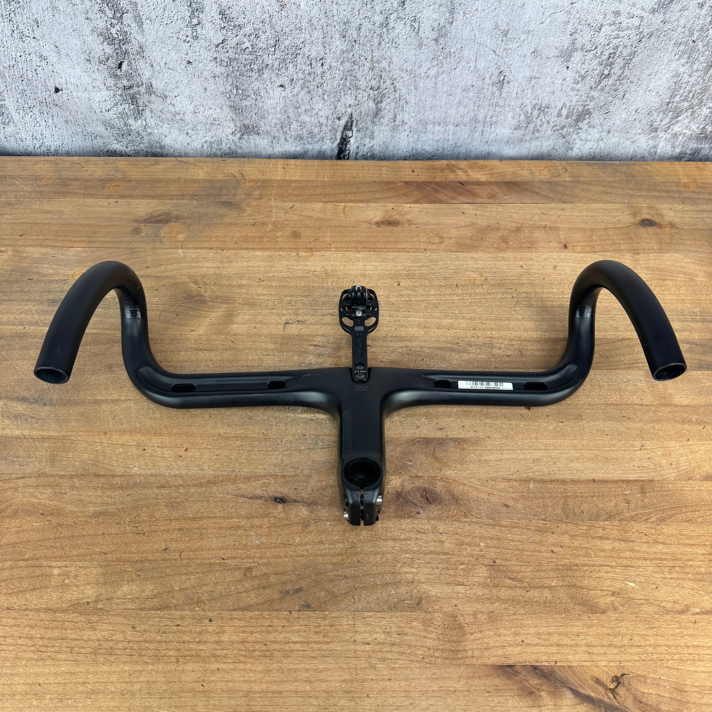 Black Inc Integrated 42cm x 110mm -6 Degree Carbon Handlebar w/ Computer Mount