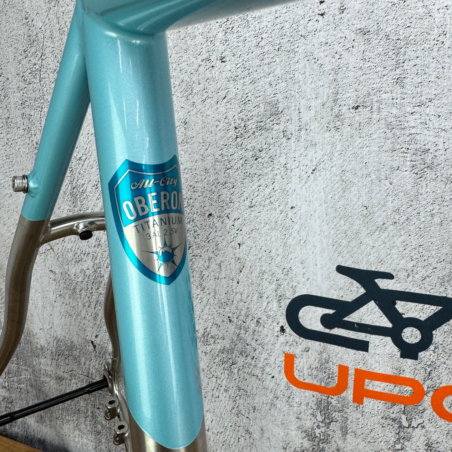 Low Mile! All City Cosmic Stallion 61cm Mermaid Fade Titanium Bike Frameset 700c