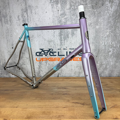 Low Mile! All City Cosmic Stallion 61cm Mermaid Fade Titanium Bike Frameset 700c