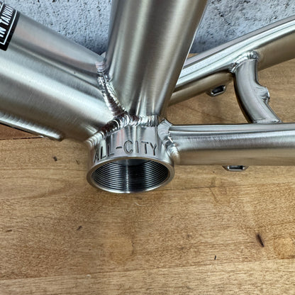 Low Mile! All City Cosmic Stallion 61cm Mermaid Fade Titanium Bike Frameset 700c