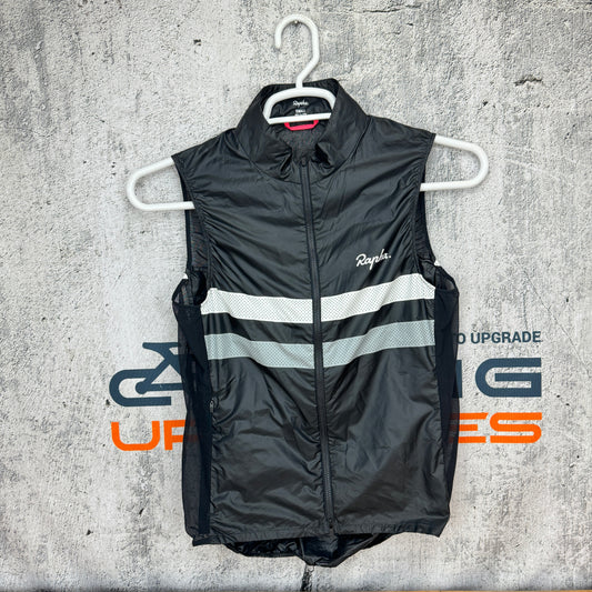 New! Rapha Brevet Vest Men's Small Black/Light Grey/White Cycling Vest