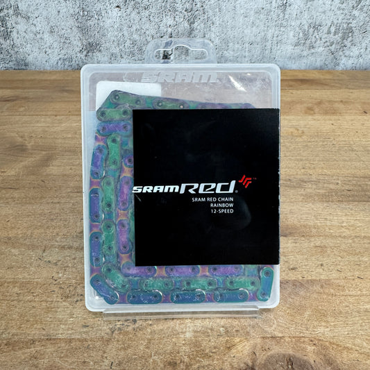 New! SRAM RED Flattop D1 Rainbow PowerLock 12-Speed 120 Links Chain MSRP $75