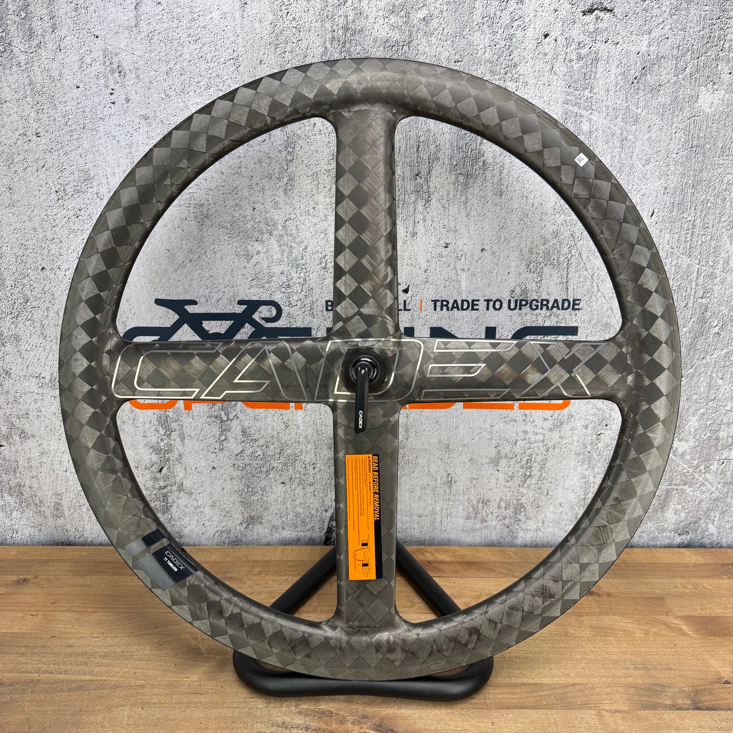 New! Cadex Aero 4-Spoke Carbon Tubeless Front Wheel 700c Rim Brake 806g