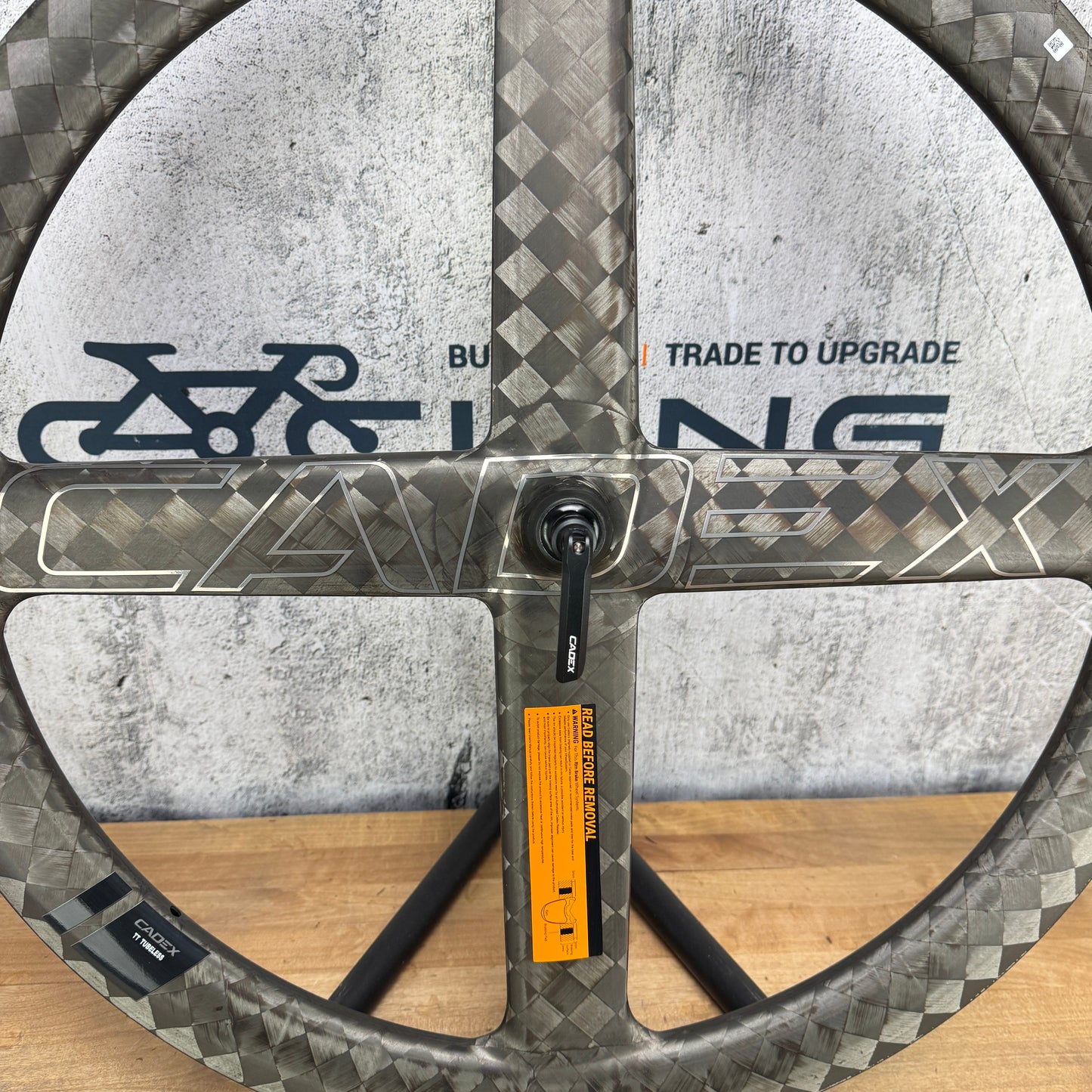 New! Cadex Aero 4-Spoke Carbon Tubeless Front Wheel 700c Rim Brake 806g