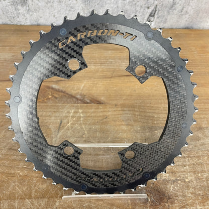 Low Mile! Carbon-Ti X-CarboRing EVO X-AXS 46/33t 110 BCD 12-Spd Chainrings 120g