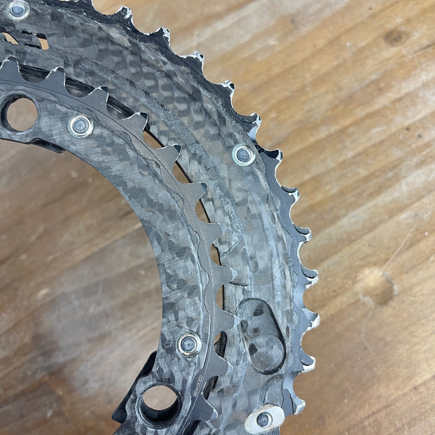 Low Mile! Carbon-Ti X-CarboRing EVO X-AXS 46/33t 110 BCD 12-Spd Chainrings 120g