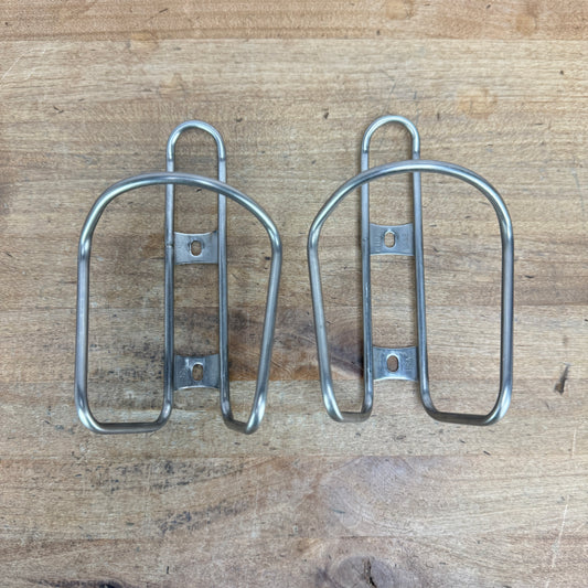 Pair King Cage SS Stainless Steel Bike Water Bottle Cages 97g