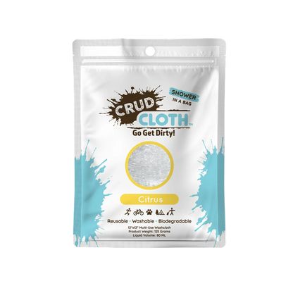 Single Use Sample (QTY 1) Silca Crud Cloth Shower In A Bag - Citrus Scent