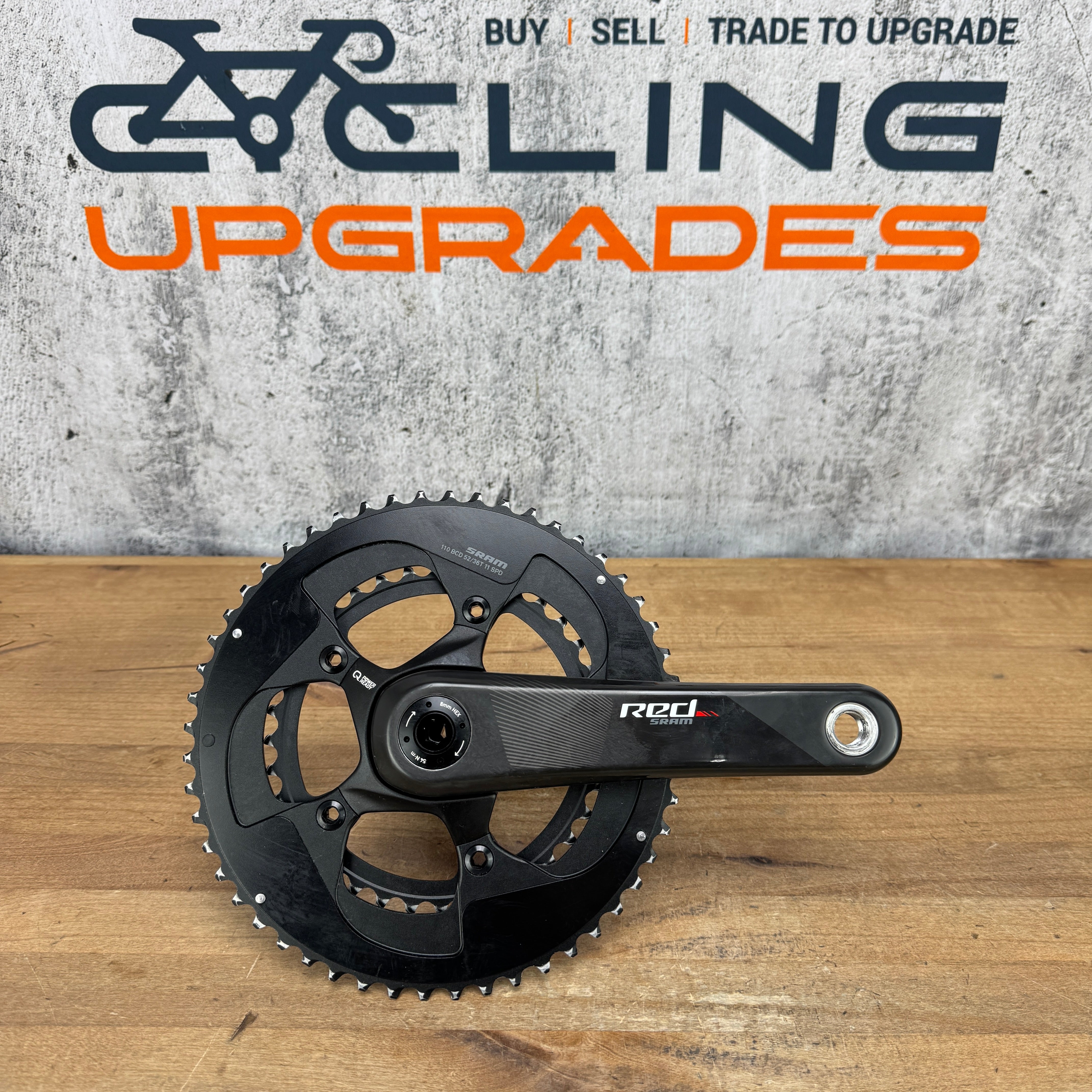 SRAM Red 22 170mm 52/36t 11-Speed BB30 8-Bolt Bike Crankset 656g