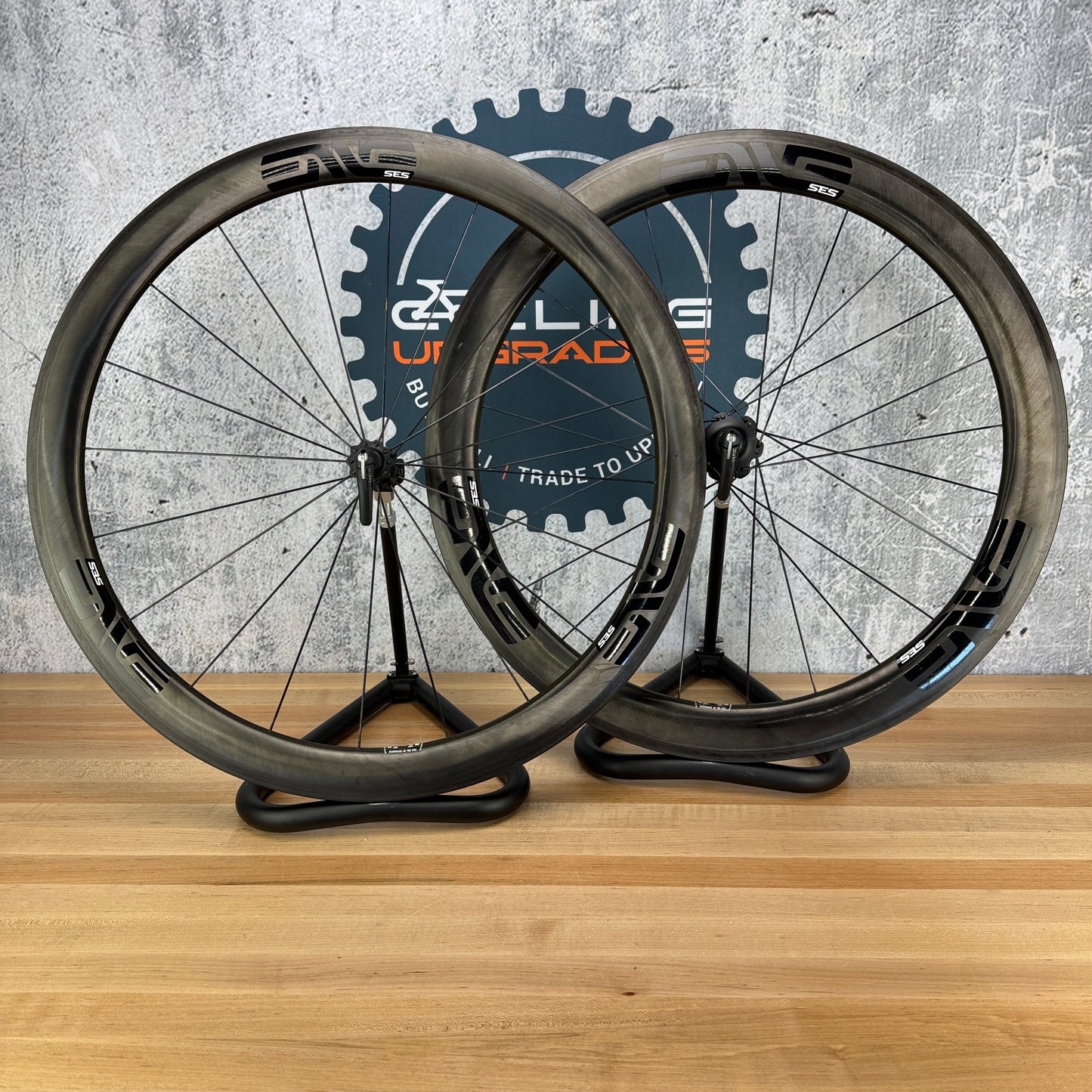 Low Mile! Enve SES 4.5 Carbon Clincher Wheelset 700c Rim Brake Carbon Hubs