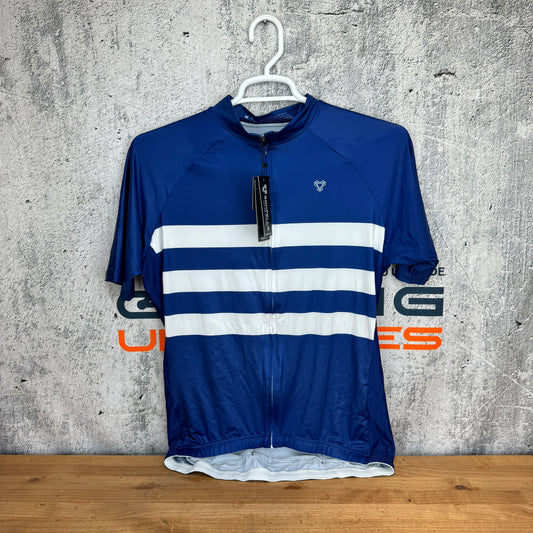 New w/ Tags! Sanpella Classic Stripes Men's XXL Short Sleeve Cycling Jersey