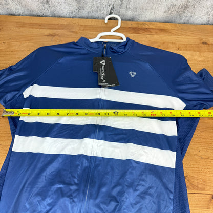 New w/ Tags! Sanpella Classic Stripes Men's XXL Short Sleeve Cycling Jersey