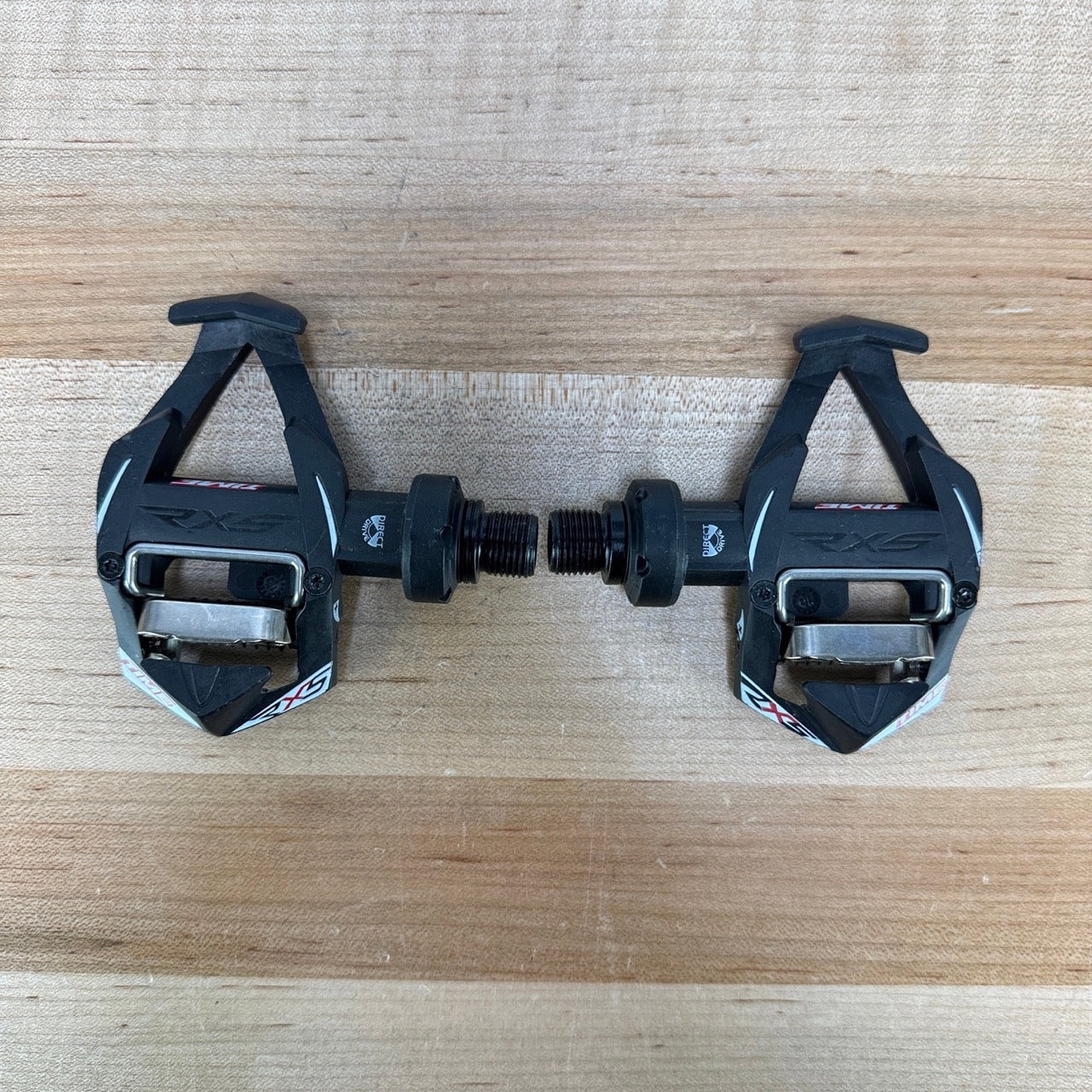 Low Mile! Time RXS Carbon Clipless Road Bike Pedals 230g Without Cleats