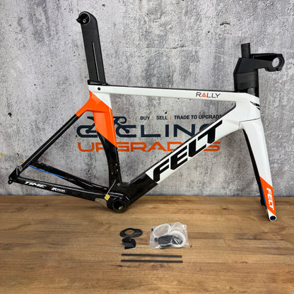 New! 2020 Felt AR Advanced Team Rally 51cm Carbon Disc Frameset Orange/White