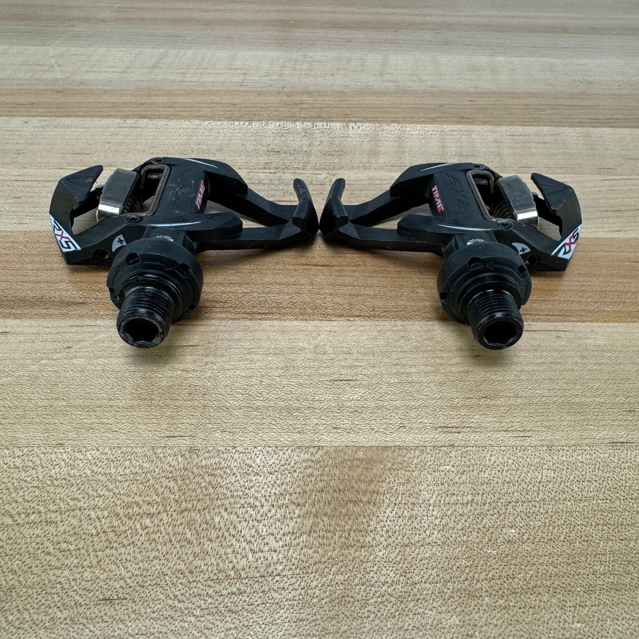 Low Mile! Time RXS Carbon Clipless Road Bike Pedals 234g Without Cleats