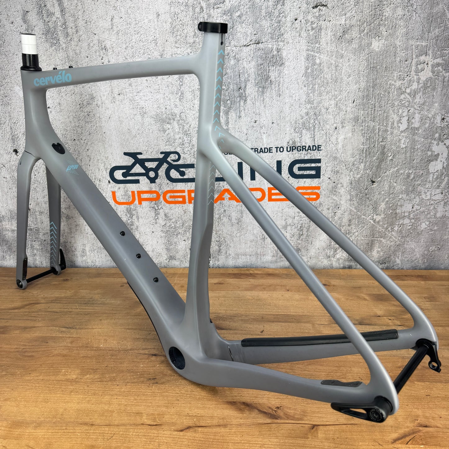 2020 Cervelo Aspero 58cm Carbon Gravel Disc Frameset 700c Sea Foam/Gray 1936g