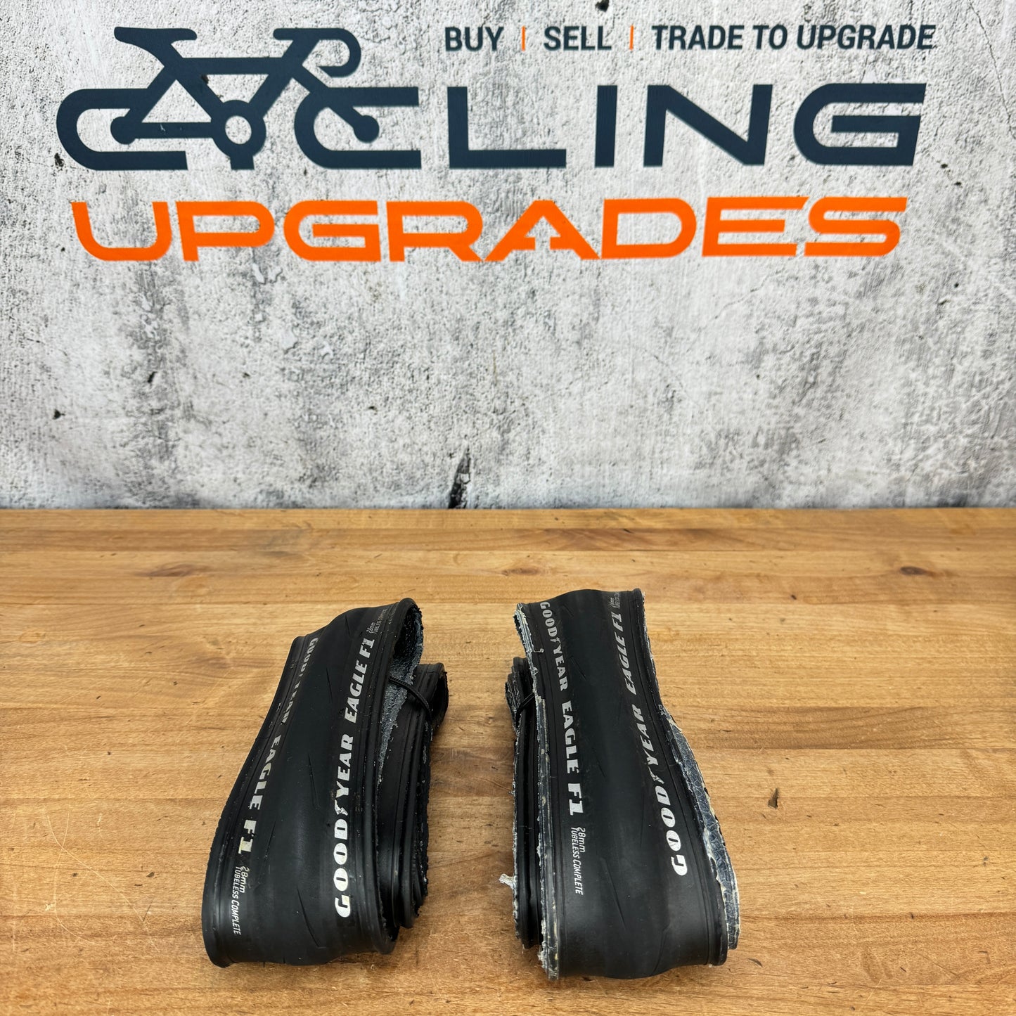 Low Mile! Pair Goodyear Eagle F1 700c x 28mm Tubeless Road Bike Tires