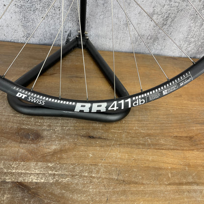 DT Swiss RR411 DB Alloy Clincher Front Wheel 700c Disc Brake Chris King R45D 775g