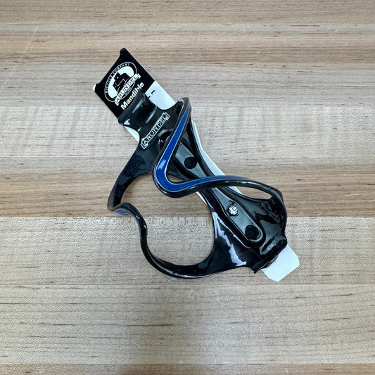 New Arundel Mandible UD Gloss Blue Carbon Single Bike Water Bottle Cage MSRP $80