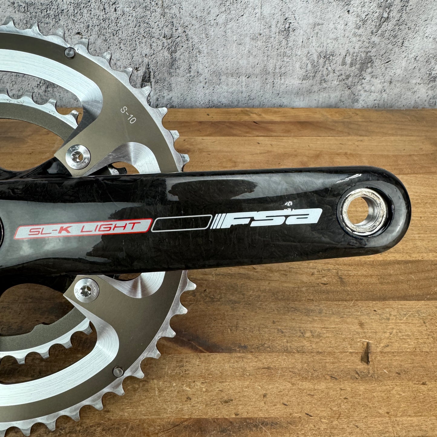 Low Mile! FSA SL-K Light 172.5mm 50/34t 110BCD 24mm Spindle Carbon Crankset 645g