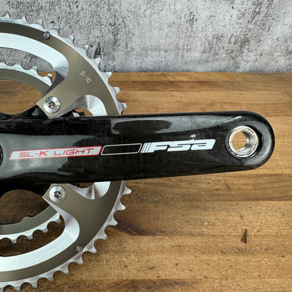 Low Mile! FSA SL-K Light 172.5mm 50/34t 110BCD 24mm Spindle Carbon Crankset 645g