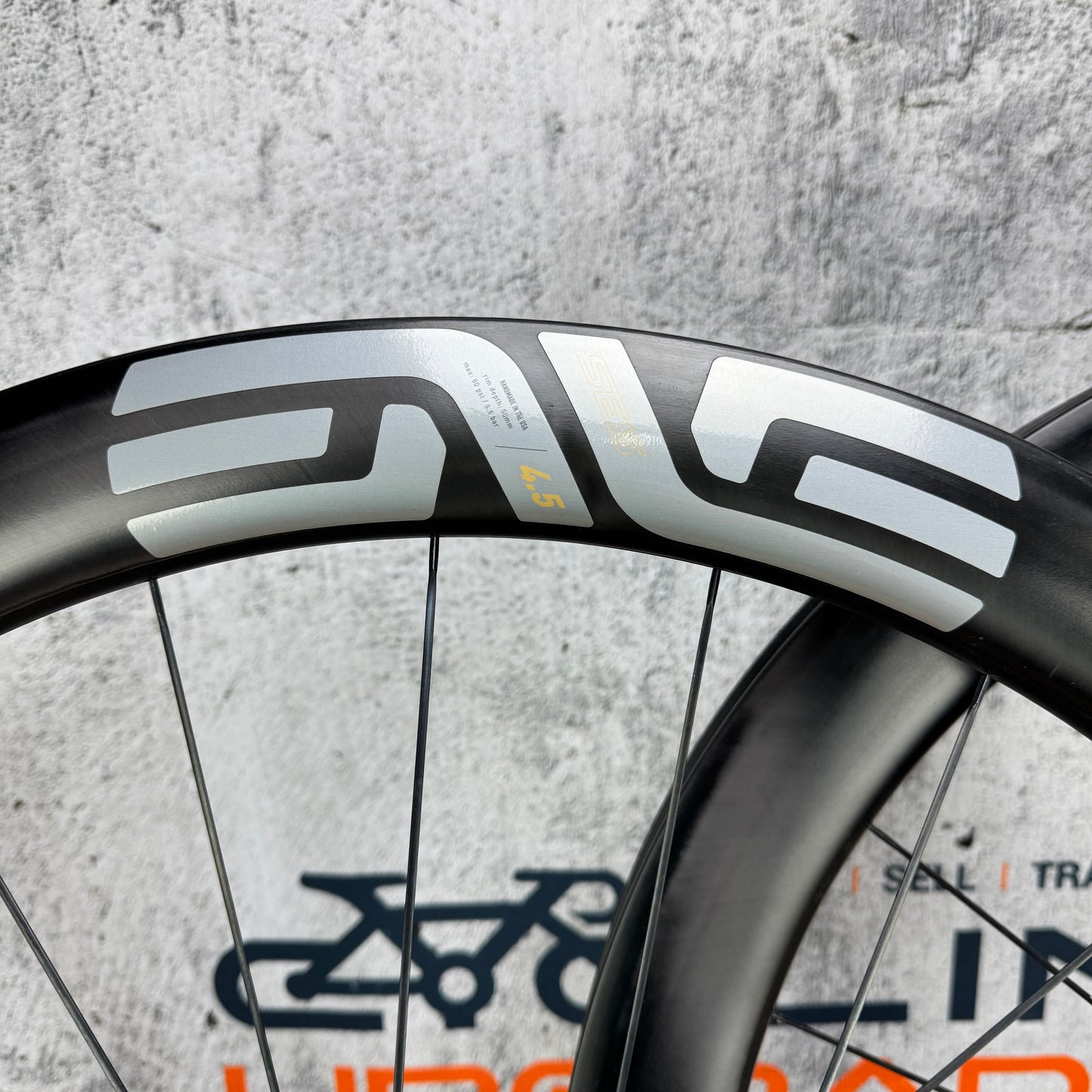 Mint! 2025 Enve SES 4.5 Innerdrive Carbon Tubeless Hookless Disc Wheelset 1504g