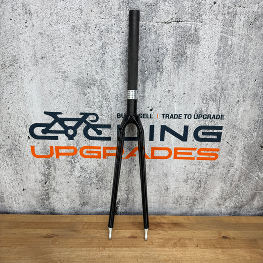 Carbon 1 1/8" Straight Steerer 45mm Rake Gloss Black Rim Brake Fork 700c 369g