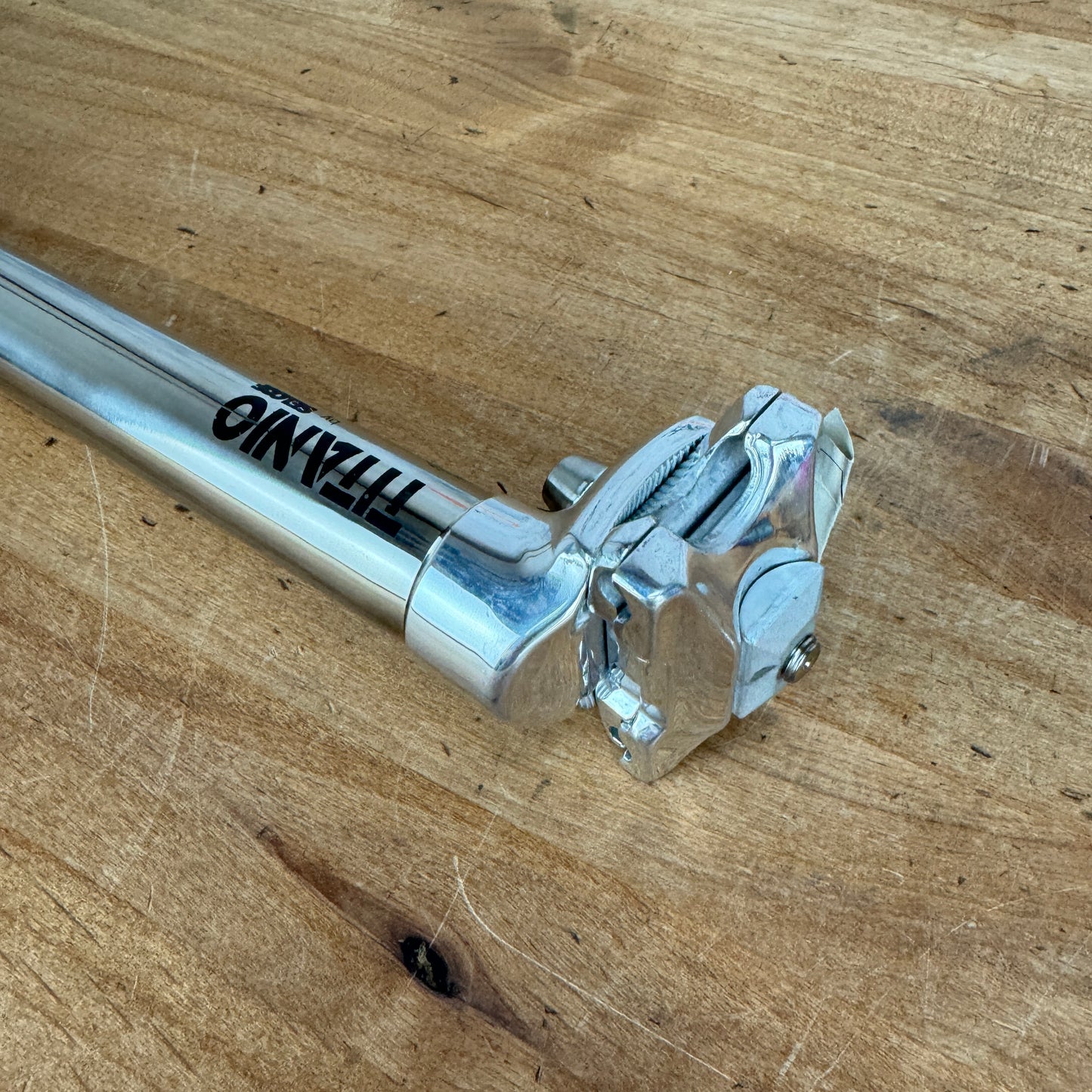 New! Vintage Selcof Titanio 25.4mm x 320mm Titanium Bike Seatpost 235g