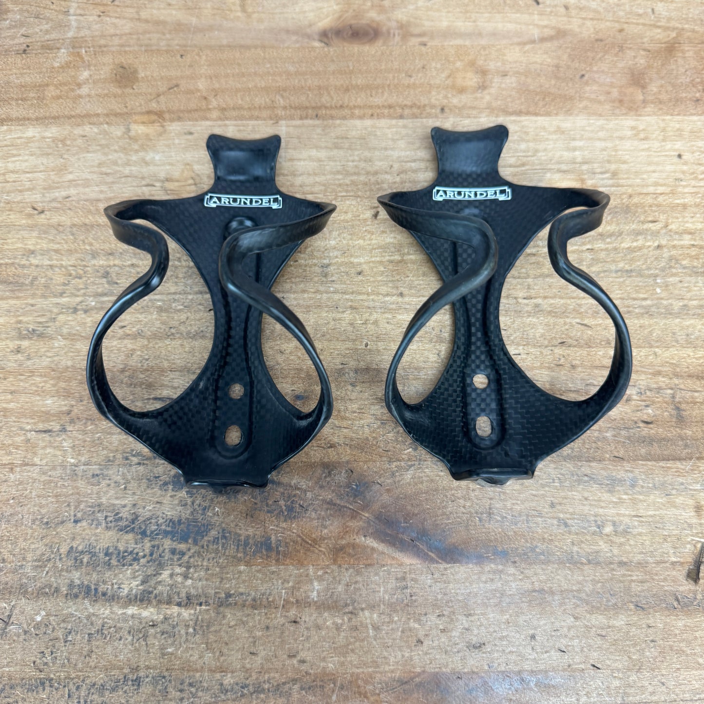 Light Use! Pair Arundel Mandible 3k Matte Bike Water Bottle Cages 58g