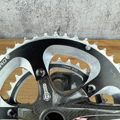 FSA K-Force 172.5mm 50/34t 10-Speed Carbon Crankset 24mm Spindle 681g