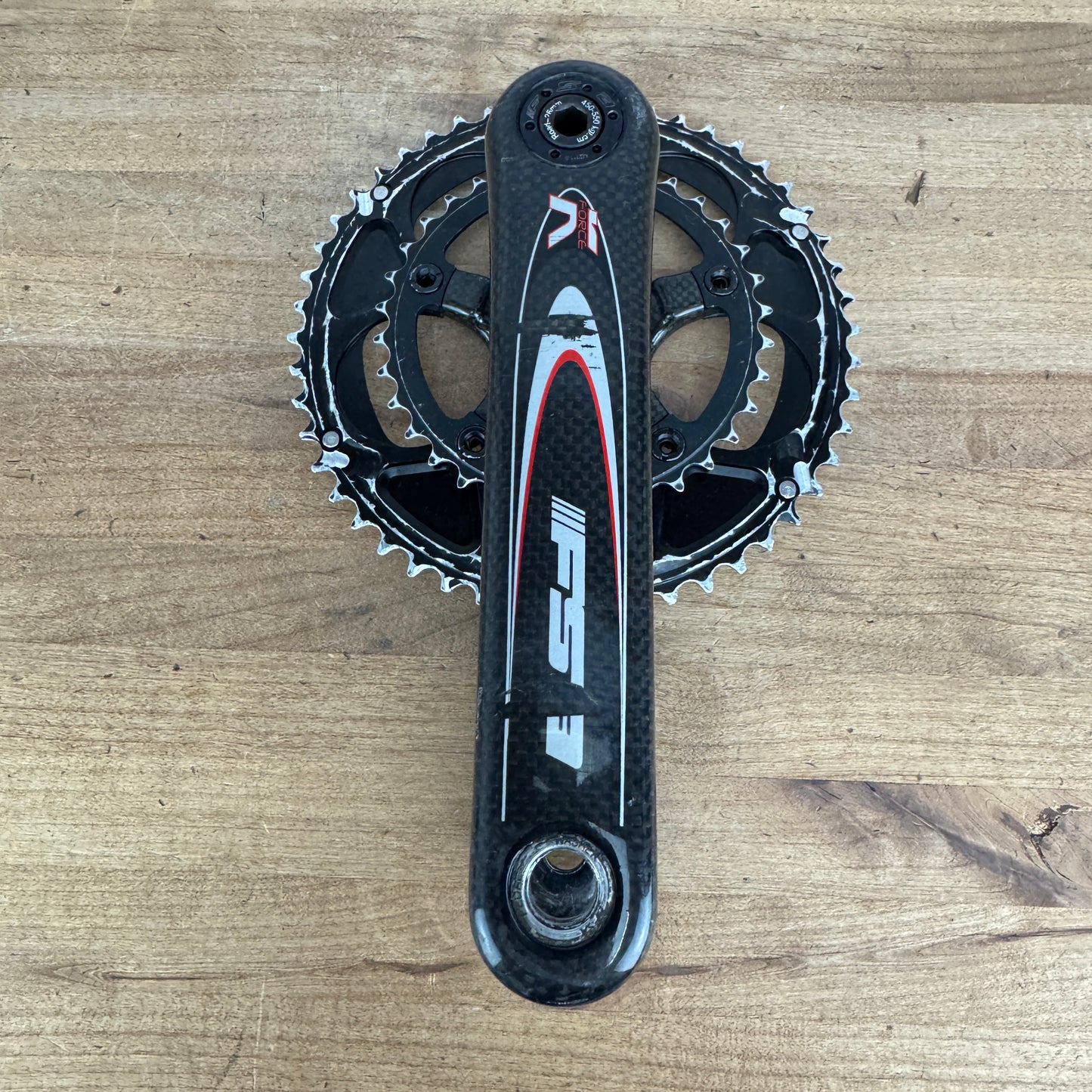 FSA K-Force 172.5mm 50/34t 10-Speed Carbon Crankset 24mm Spindle 681g