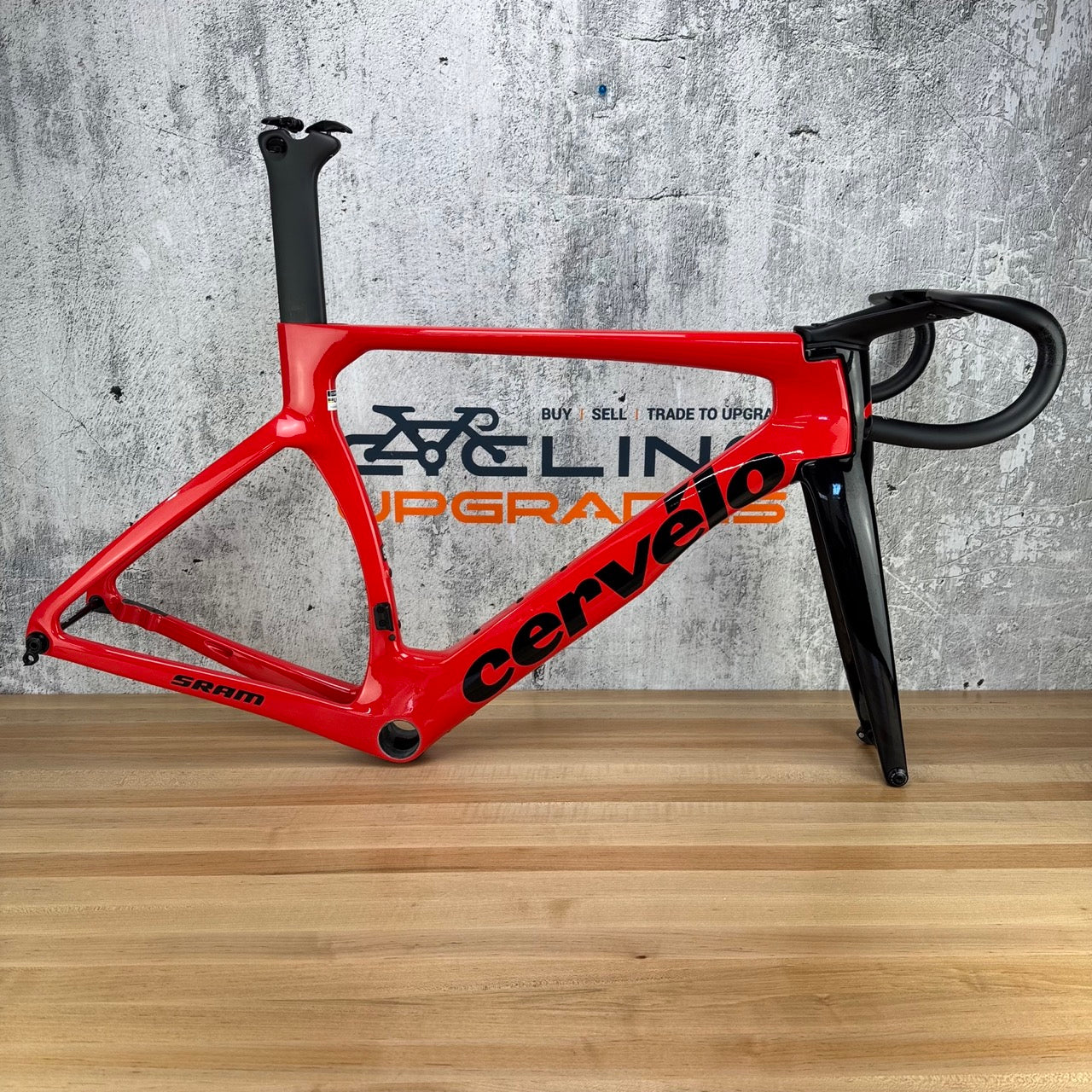 Low Mile! 2024 Cervelo S5 Carnelian 54cm Carbon Disc Frameset 700c 2331g