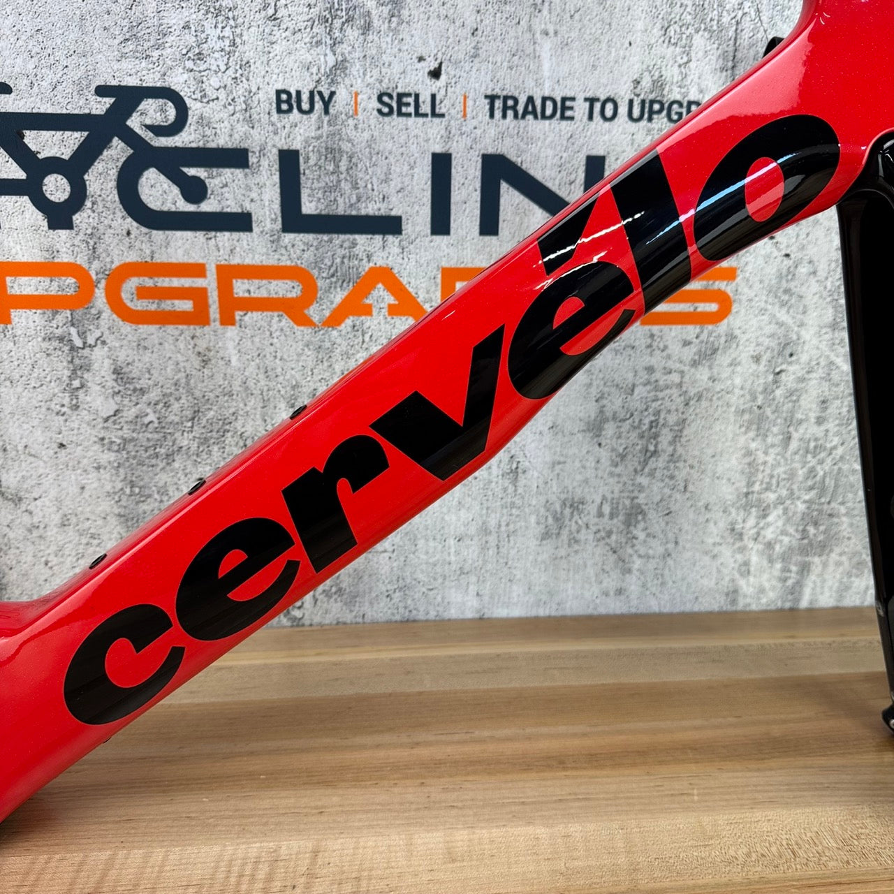 Low Mile! 2024 Cervelo S5 Carnelian 54cm Carbon Disc Frameset 700c 2331g