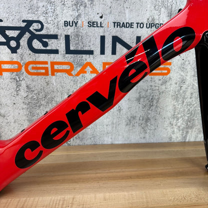 Low Mile! 2024 Cervelo S5 Carnelian 54cm Carbon Disc Frameset 700c 2331g