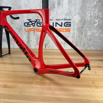 Low Mile! 2024 Cervelo S5 Carnelian 54cm Carbon Disc Frameset 700c 2331g