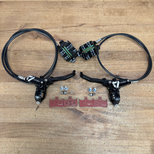 Low Mile! Hope Tech 4 E4 Hydraulic Post Mount Black F&R Set MTB Brakeset 551g