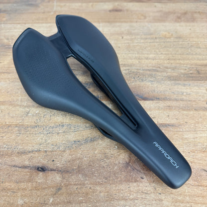 Giant Approach 145mm 7x7mm Alloy Rails Black Bike Saddle w/Particle Flow 309g