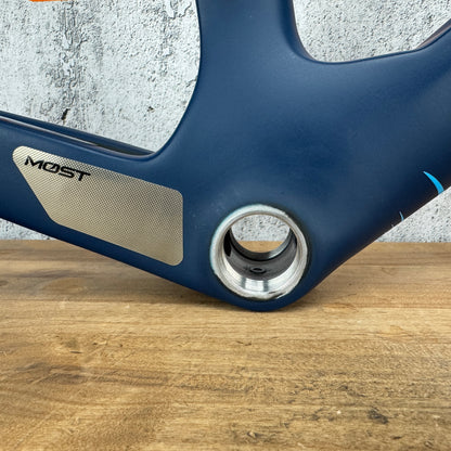 Low Mile! Pinarello Prince 53cm Carbon Disc Brake Frameset 700c Blue Steel 2422g